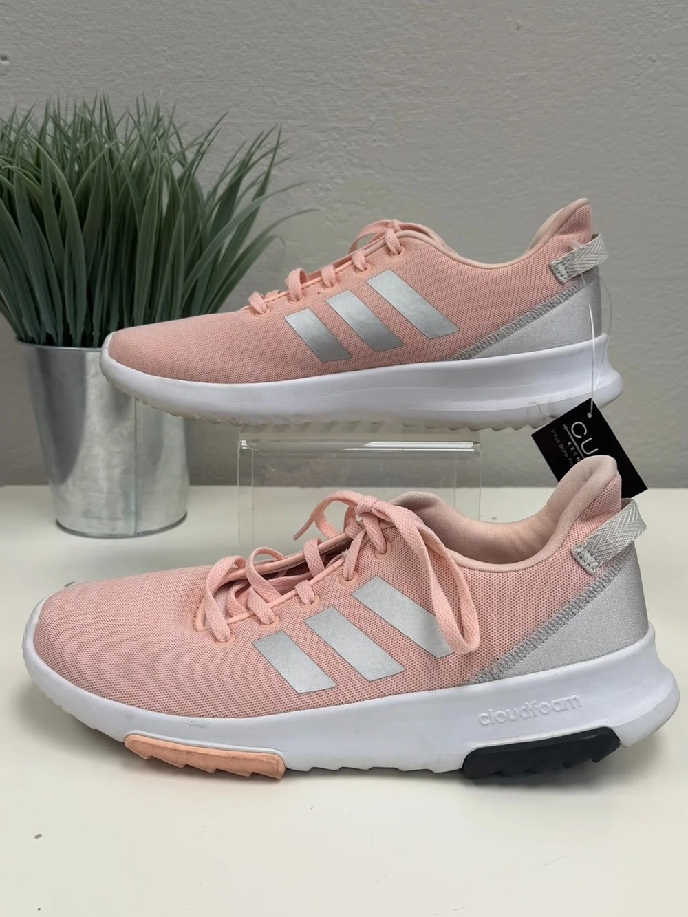 Adidas Light Pink Cloudfoam Racer TR Sneakers - Size 7